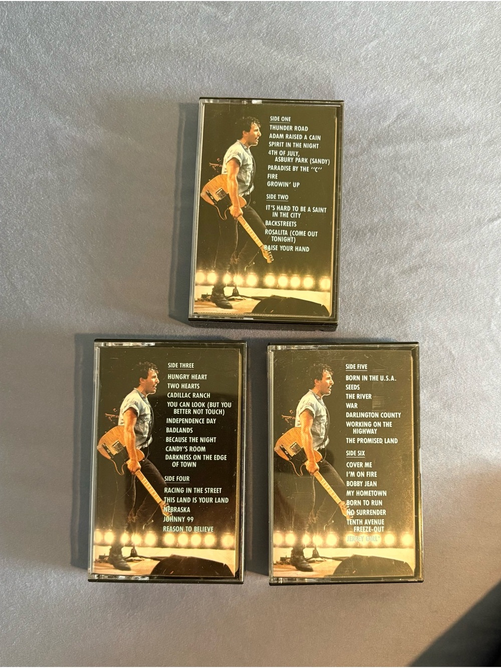EUC Bruce Springsteen Cassette Tape Set - Black & Gold Artwork